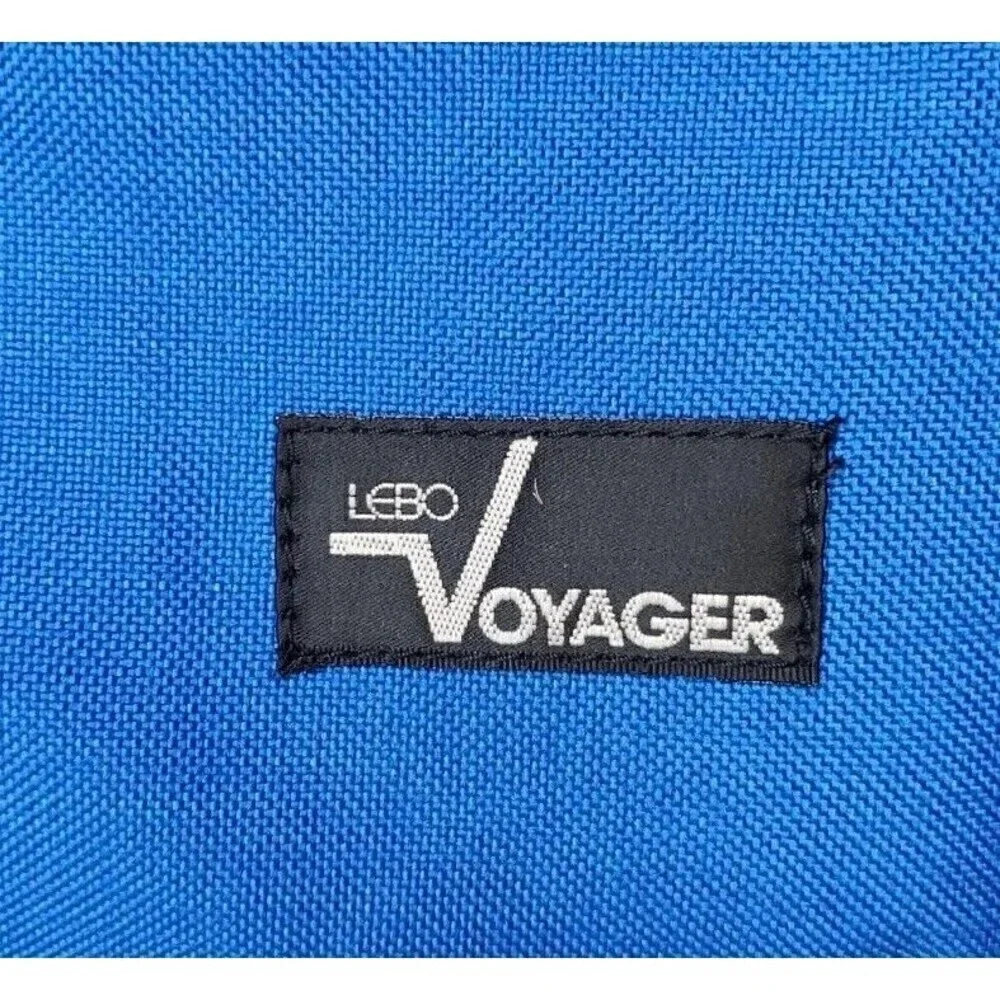 VTG LEBO Cassette Holder Padded Removeable Shell/Strap Blue Zip Pocket Holds 30